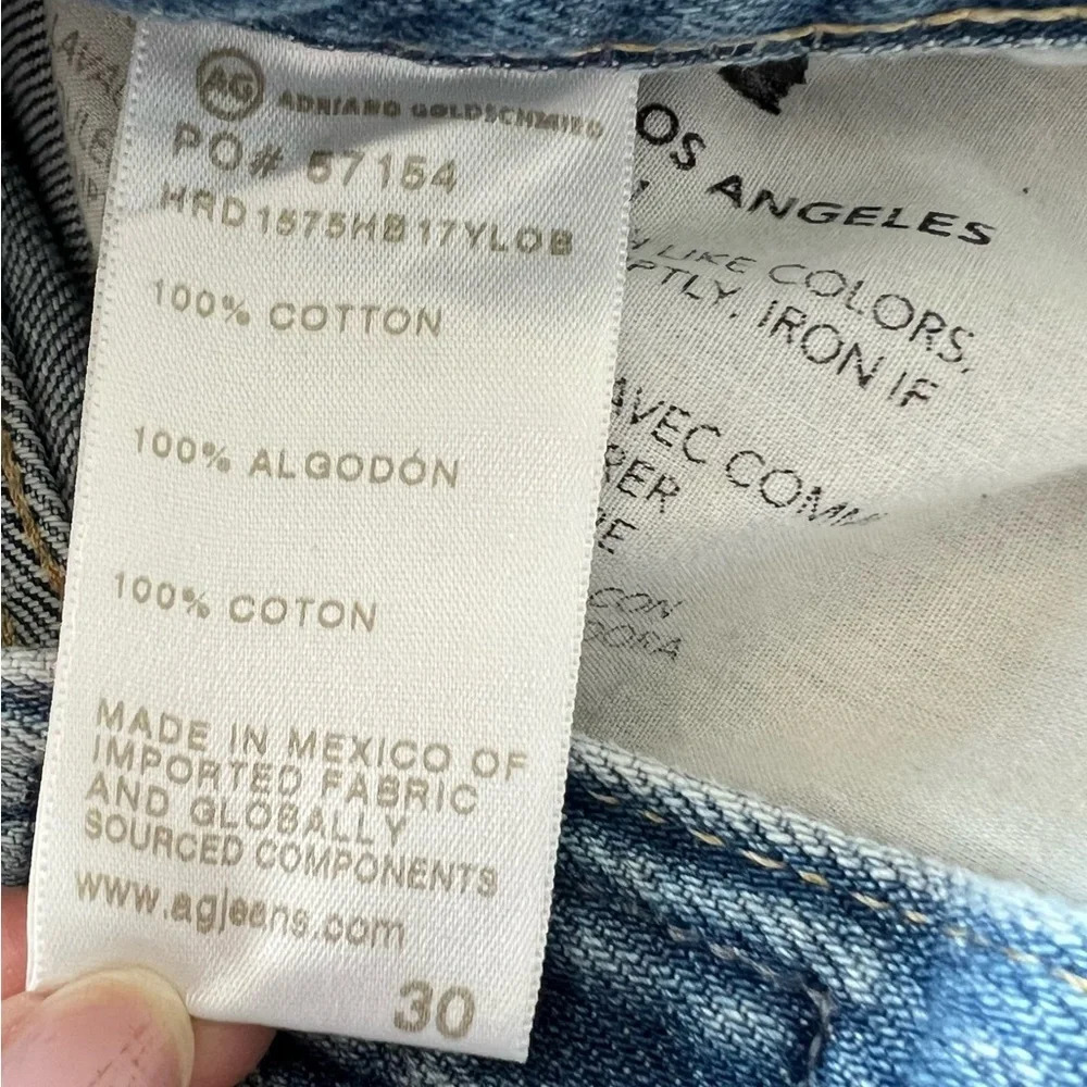 AG Ex-Boyfriend Slouchy Slim Boyfriend Ripped Jeans 17 Years Long Beach Women 30 - Picture 11 of 11